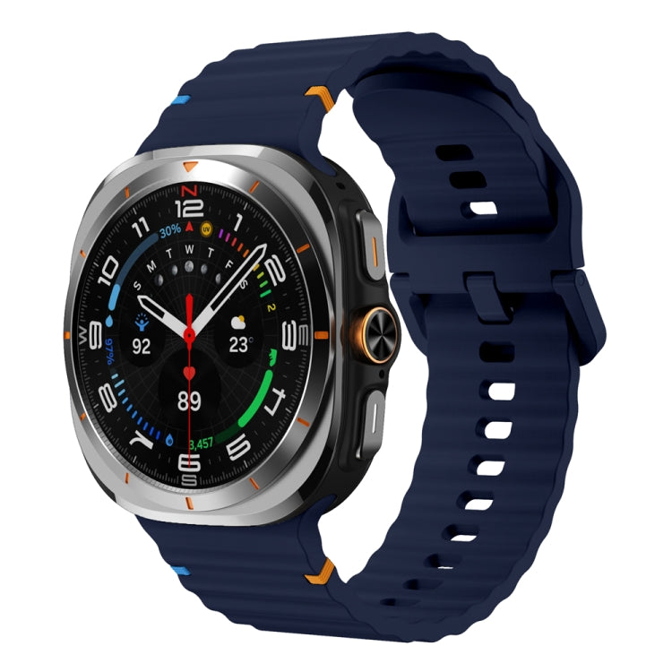 Cinturino per orologio in silicone con cuciture a grana ondulata, For Samsung Galaxy Watch Ultra 47mm / Ultra 2025