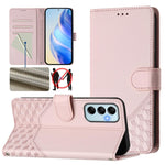 Custodia per telefono in pelle con stampa a nido d'ape e protezione RFID, For Samsung Galaxy M14 5G, For Samsung Galaxy M53 5G, For Samsung Galaxy M33 5G, For Samsung Galaxy M52