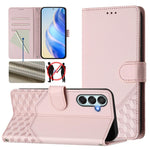 Custodia per telefono in pelle con stampa a nido d'ape e protezione RFID, For Samsung Galaxy M15 5G / F15 5G, For Samsung Galaxy M34 5G / F34 5G, For Samsung Galaxy M35 5G, For Samsung Galaxy M54 5G / F54 5G