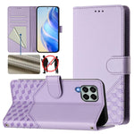 Custodia per telefono in pelle con stampa a nido d'ape e protezione RFID, For Samsung Galaxy M14 5G, For Samsung Galaxy M53 5G, For Samsung Galaxy M33 5G, For Samsung Galaxy M52
