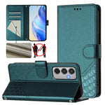 Custodia per telefono in pelle con stampa a nido d'ape e protezione RFID, For Samsung Galaxy M15 5G / F15 5G, For Samsung Galaxy M34 5G / F34 5G, For Samsung Galaxy M35 5G, For Samsung Galaxy M54 5G / F54 5G