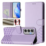 Custodia per telefono in pelle con stampa a nido d'ape e protezione RFID, For Samsung Galaxy M15 5G / F15 5G, For Samsung Galaxy M34 5G / F34 5G, For Samsung Galaxy M35 5G, For Samsung Galaxy M54 5G / F54 5G