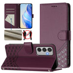 Custodia per telefono in pelle con stampa a nido d'ape e protezione RFID, For Samsung Galaxy M15 5G / F15 5G, For Samsung Galaxy M34 5G / F34 5G, For Samsung Galaxy M35 5G, For Samsung Galaxy M54 5G / F54 5G