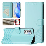 Custodia per telefono in pelle con stampa a nido d'ape e protezione RFID, For Samsung Galaxy M14 5G, For Samsung Galaxy M53 5G, For Samsung Galaxy M33 5G, For Samsung Galaxy M52
