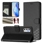 Custodia per telefono in pelle con stampa a nido d'ape e protezione RFID, For Samsung Galaxy M14 5G, For Samsung Galaxy M53 5G, For Samsung Galaxy M33 5G, For Samsung Galaxy M52