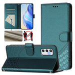 Custodia per telefono in pelle con stampa a nido d'ape e protezione RFID, For Samsung Galaxy M14 5G, For Samsung Galaxy M53 5G, For Samsung Galaxy M33 5G, For Samsung Galaxy M52