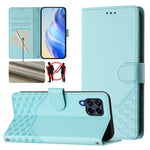 Custodia per telefono in pelle con stampa a nido d'ape e protezione RFID, For Samsung Galaxy M14 5G, For Samsung Galaxy M53 5G, For Samsung Galaxy M33 5G, For Samsung Galaxy M52