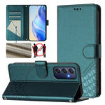 Custodia per telefono in pelle con stampa a nido d'ape e protezione RFID, For Samsung Galaxy M15 5G / F15 5G, For Samsung Galaxy M34 5G / F34 5G, For Samsung Galaxy M35 5G, For Samsung Galaxy M54 5G / F54 5G