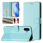 Custodia per telefono in pelle con stampa a nido d'ape e protezione RFID, For Samsung Galaxy M56 5G, For Samsung Galaxy F16 5G / M16 5G Global, For Samsung Galaxy F06 5G / M06 5G, For Samsung Galaxy M55 / C55 5G