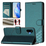 Custodia per telefono in pelle con stampa a nido d'ape e protezione RFID, For Samsung Galaxy M56 5G, For Samsung Galaxy F16 5G / M16 5G Global, For Samsung Galaxy F06 5G / M06 5G, For Samsung Galaxy M55 / C55 5G