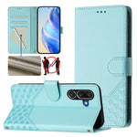 Custodia per telefono in pelle con stampa a nido d'ape e protezione RFID, For Samsung Galaxy M56 5G, For Samsung Galaxy F16 5G / M16 5G Global, For Samsung Galaxy F06 5G / M06 5G, For Samsung Galaxy M55 / C55 5G