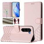 Custodia per telefono in pelle con stampa a nido d'ape e protezione RFID, For Samsung Galaxy Z Fold7 5G, For Samsung Galaxy Z Fold5