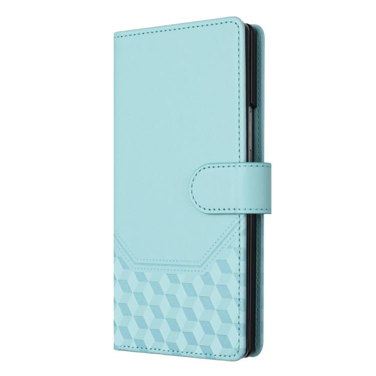 Custodia per telefono in pelle con stampa a nido d'ape e protezione RFID, For Samsung Galaxy Z Fold7 5G, For Samsung Galaxy Z Fold5