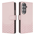Custodia per telefono in pelle con stampa a nido d'ape e protezione RFID, For Samsung Galaxy Z Fold7 5G, For Samsung Galaxy Z Fold5