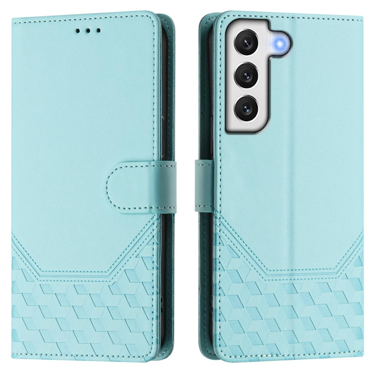 Custodia per telefono in pelle con stampa a nido d'ape e protezione RFID, For Samsung Galaxy S21 FE 5G, For Samsung Galaxy S21 5G, For Samsung Galaxy S21+ 5G, For Samsung Galaxy S21 Ultra 5G