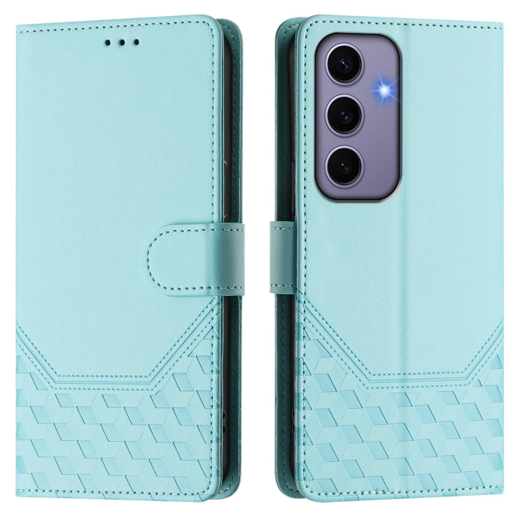 Custodia per telefono in pelle con stampa a nido d'ape e protezione RFID, For Samsung Galaxy S24 5G, For Samsung Galaxy S23 FE 5G, For Samsung Galaxy S23 Ultra 5G, For Samsung Galaxy S23+ 5G