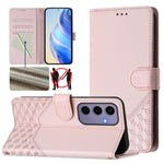 Custodia per telefono in pelle con stampa a nido d'ape e protezione RFID, For Samsung Galaxy S24 5G, For Samsung Galaxy S23 FE 5G, For Samsung Galaxy S23 Ultra 5G, For Samsung Galaxy S23+ 5G