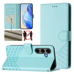 Custodia per telefono in pelle con stampa a nido d'ape e protezione RFID, For Samsung Galaxy S26 5G, For Samsung Galaxy S25 Edge 5G, For Samsung Galaxy S25 5G, For Samsung Galaxy S25+ 5G