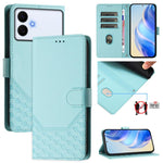 Custodia per telefono in pelle con stampa a nido d'ape e protezione RFID, For Galaxy S26 FE 5G, For Samsung Galaxy S26+ 5G, For Samsung Galaxy S26 Edge 5G, For Samsung Galaxy S26 Ultra 5G