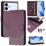 Custodia per telefono in pelle con stampa a nido d'ape e protezione RFID, For Galaxy S26 FE 5G, For Samsung Galaxy S26+ 5G, For Samsung Galaxy S26 Edge 5G, For Samsung Galaxy S26 Ultra 5G