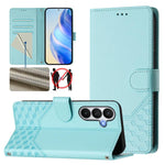 Custodia per telefono in pelle con stampa a nido d'ape e protezione RFID, For Samsung Galaxy S26 5G, For Samsung Galaxy S25 Edge 5G, For Samsung Galaxy S25 5G, For Samsung Galaxy S25+ 5G