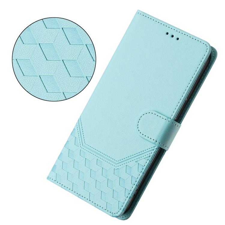 Custodia per telefono in pelle con stampa a nido d'ape e protezione RFID, For Samsung Galaxy S26 5G, For Samsung Galaxy S25 Edge 5G, For Samsung Galaxy S25 5G, For Samsung Galaxy S25+ 5G