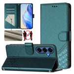 Custodia per telefono in pelle con stampa a nido d'ape e protezione RFID, For Galaxy S26 FE 5G, For Samsung Galaxy S26+ 5G, For Samsung Galaxy S26 Edge 5G, For Samsung Galaxy S26 Ultra 5G