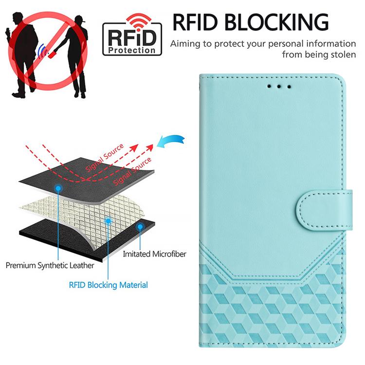 Custodia per telefono in pelle con stampa a nido d'ape e protezione RFID, For Galaxy S26 FE 5G, For Samsung Galaxy S26+ 5G, For Samsung Galaxy S26 Edge 5G, For Samsung Galaxy S26 Ultra 5G
