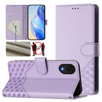 Custodia per telefono in pelle con stampa a nido d'ape e protezione RFID, For Samsung Galaxy A53 5G, For Samsung Galaxy A73 5G, For Samsung Galaxy A03 Core, For Samsung Galaxy A33 5G