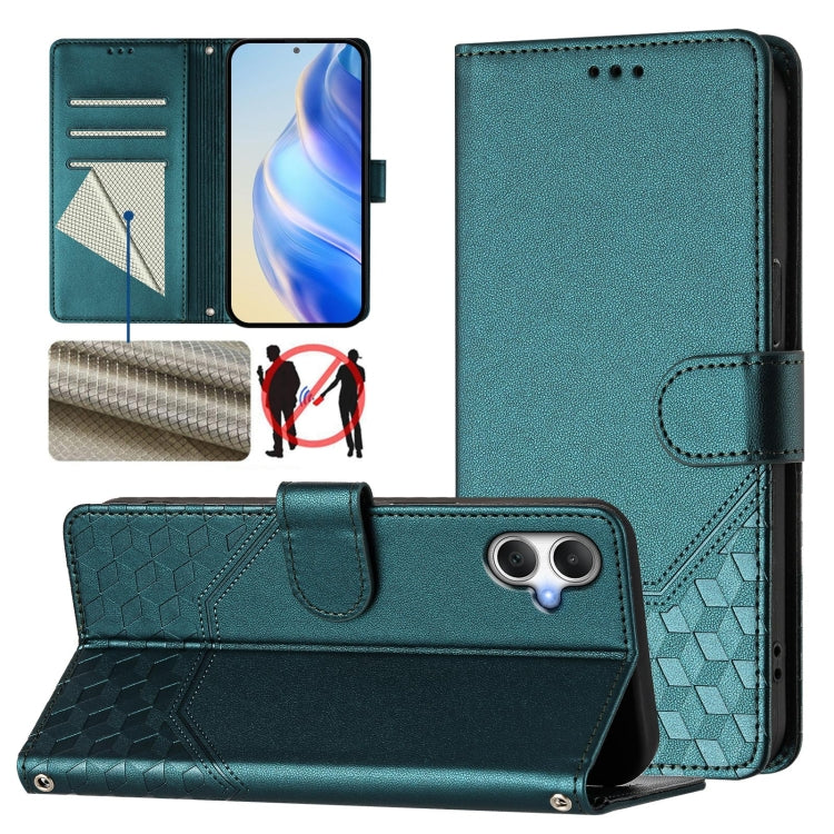 Custodia per telefono in pelle con stampa a nido d'ape e protezione RFID, For Samsung Galaxy A06, For Samsung Galaxy XCover7 Pro, For Samsung Galaxy A15 5G / 4G, For Samsung Galaxy A55 5G Global