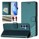 Custodia per telefono in pelle con stampa a nido d'ape e protezione RFID, For Samsung Galaxy A06, For Samsung Galaxy XCover7 Pro, For Samsung Galaxy A15 5G / 4G, For Samsung Galaxy A55 5G Global