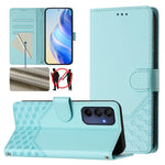 Custodia per telefono in pelle con stampa a nido d'ape e protezione RFID, For Samsung Galaxy A56 5G, For Samsung Galaxy A26, For Samsung Galaxy A36, For Samsung Galaxy A16