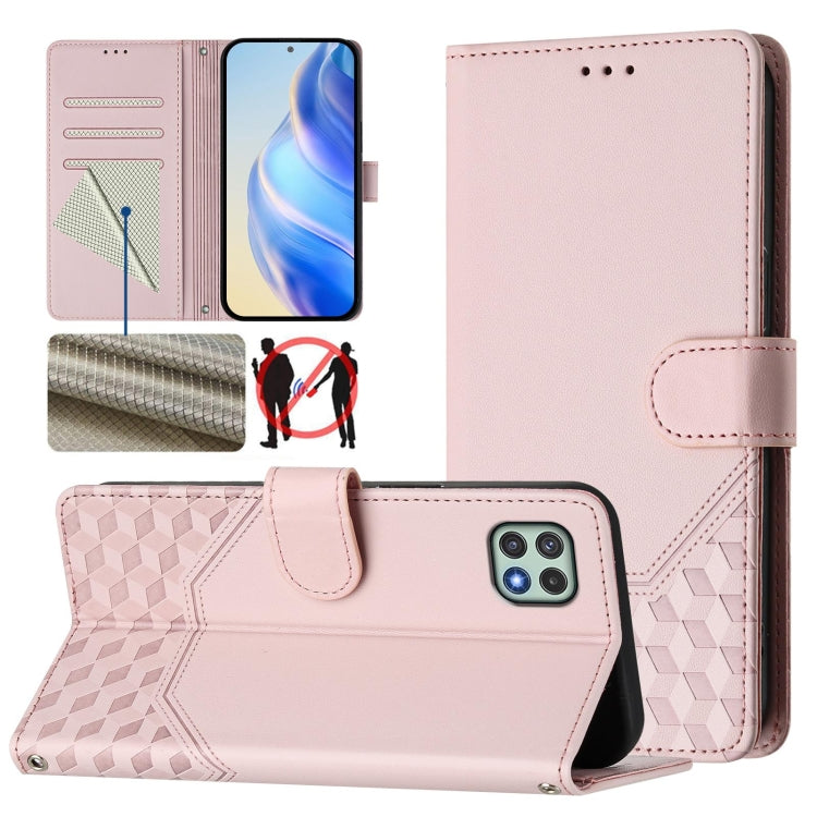 Custodia per telefono in pelle con stampa a nido d'ape e protezione RFID, For Samsung Galaxy A34 5G, For Samsung Galaxy A54 5G, For Samsung Galaxy A13 5G / 4G / A04s / A04, For Samsung Galaxy A22 5G / F42