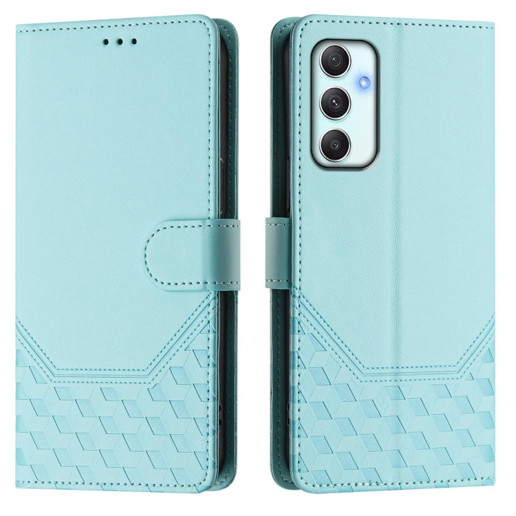 Custodia per telefono in pelle con stampa a nido d'ape e protezione RFID, For Samsung Galaxy A34 5G, For Samsung Galaxy A54 5G, For Samsung Galaxy A13 5G / 4G / A04s / A04, For Samsung Galaxy A22 5G / F42