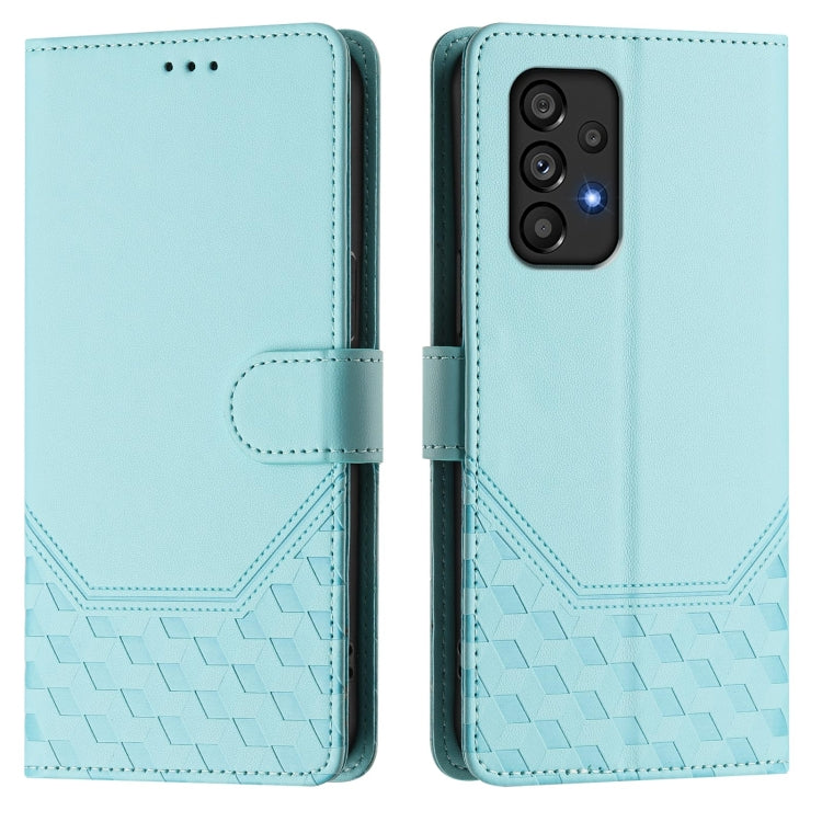 Custodia per telefono in pelle con stampa a nido d'ape e protezione RFID, For Samsung Galaxy A53 5G, For Samsung Galaxy A73 5G, For Samsung Galaxy A03 Core, For Samsung Galaxy A33 5G