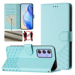 Custodia per telefono in pelle con stampa a nido d'ape e protezione RFID, For Samsung Galaxy A34 5G, For Samsung Galaxy A54 5G, For Samsung Galaxy A13 5G / 4G / A04s / A04, For Samsung Galaxy A22 5G / F42