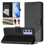 Custodia per telefono in pelle con stampa a nido d'ape e protezione RFID, For Samsung Galaxy A34 5G, For Samsung Galaxy A54 5G, For Samsung Galaxy A13 5G / 4G / A04s / A04, For Samsung Galaxy A22 5G / F42