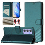 Custodia per telefono in pelle con stampa a nido d'ape e protezione RFID, For Samsung Galaxy A34 5G, For Samsung Galaxy A54 5G, For Samsung Galaxy A13 5G / 4G / A04s / A04, For Samsung Galaxy A22 5G / F42