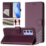 Custodia per telefono in pelle con stampa a nido d'ape e protezione RFID, For Samsung Galaxy A34 5G, For Samsung Galaxy A54 5G, For Samsung Galaxy A13 5G / 4G / A04s / A04, For Samsung Galaxy A22 5G / F42