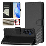 Custodia per telefono in pelle con stampa a nido d'ape e protezione RFID, For Samsung Galaxy A06, For Samsung Galaxy XCover7 Pro, For Samsung Galaxy A15 5G / 4G, For Samsung Galaxy A55 5G Global