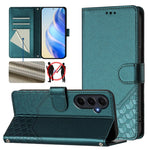 Custodia per telefono in pelle con stampa a nido d'ape e protezione RFID, For Samsung Galaxy A06, For Samsung Galaxy XCover7 Pro, For Samsung Galaxy A15 5G / 4G, For Samsung Galaxy A55 5G Global