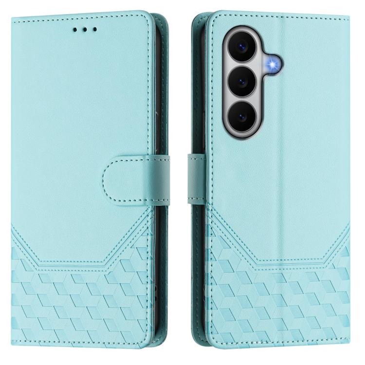Custodia per telefono in pelle con stampa a nido d'ape e protezione RFID, For Galaxy A27 5G, For Samsung Galaxy A17 4G, For Samsung Galaxy A07 4G, For Samsung Galaxy A06 5G / 4G