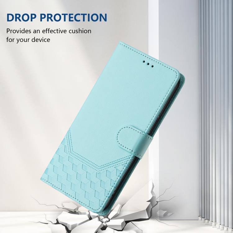 Custodia per telefono in pelle con stampa a nido d'ape e protezione RFID, For Galaxy A27 5G, For Samsung Galaxy A17 4G, For Samsung Galaxy A07 4G, For Samsung Galaxy A06 5G / 4G
