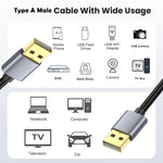 Cavo di estensione dati di ricarica USB2.0 maschio-maschio, 0.3m, 1.8m, 3m, 5m, 10m