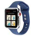 Cinturino da polso sostitutivo con doppia fibbia in silicone sottile, For Apple Watch 5 & 4 44mm / 3 & 2 & 1 42mm