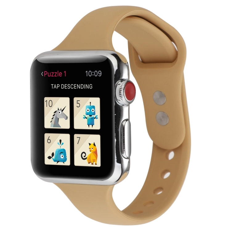 Cinturino da polso sostitutivo con doppia fibbia in silicone sottile, For Apple Watch 5 & 4 44mm / 3 & 2 & 1 42mm