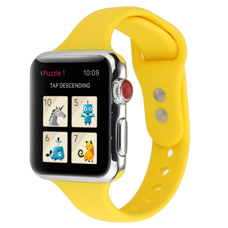 Cinturino da polso sostitutivo con doppia fibbia in silicone sottile, For Apple Watch 5 & 4 44mm / 3 & 2 & 1 42mm