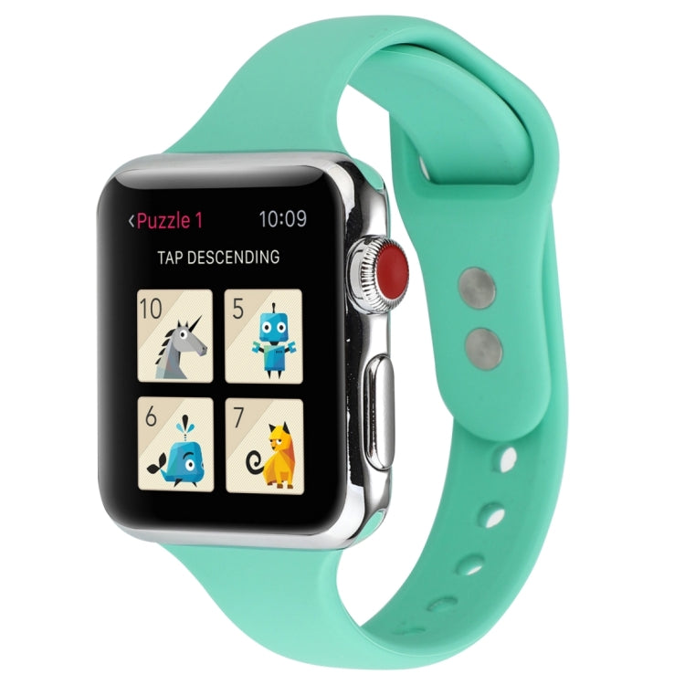 Cinturino da polso sostitutivo con doppia fibbia in silicone sottile, For Apple Watch 5 & 4 44mm / 3 & 2 & 1 42mm