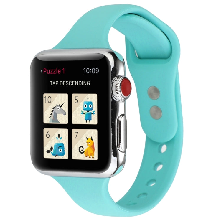 Cinturino da polso sostitutivo con doppia fibbia in silicone sottile, For Apple Watch 5 & 4 44mm / 3 & 2 & 1 42mm