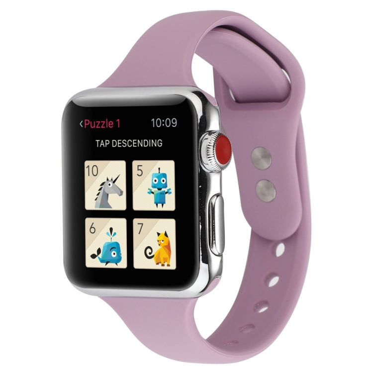 Cinturino da polso sostitutivo con doppia fibbia in silicone sottile, For Apple Watch 5 & 4 44mm / 3 & 2 & 1 42mm
